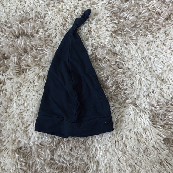 Caden Lane Dark Navy Blue Newborn Gown and Hat - Picture 5 of 6